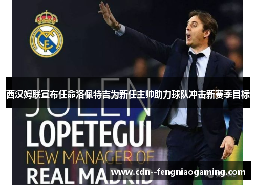 西汉姆联宣布任命洛佩特吉为新任主帅助力球队冲击新赛季目标 西汉姆联宣布任命洛佩特吉为新任主帅助力球队冲击新赛季目标